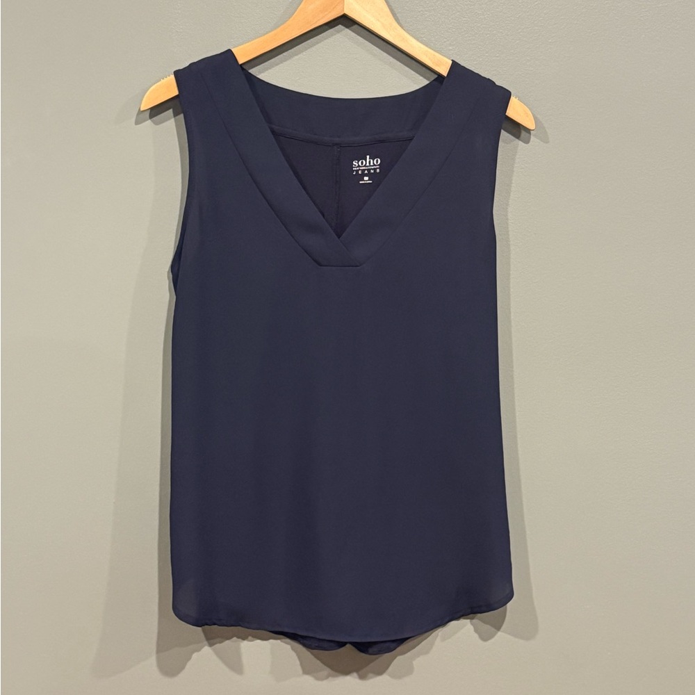 *GENTLY WORN* New York & Company SoHo Jeans Size M Sleeveless V-Neck Tank